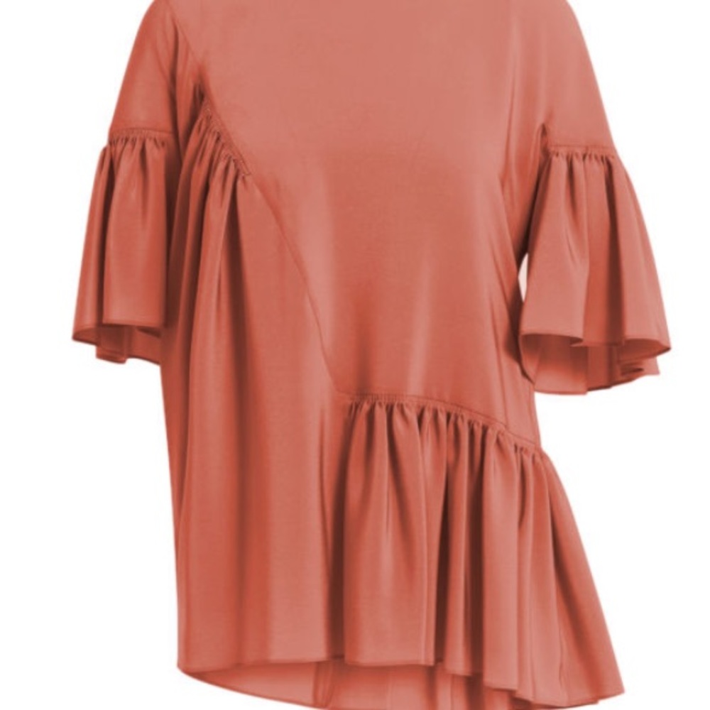 stella Mccartney coral silk shirt
